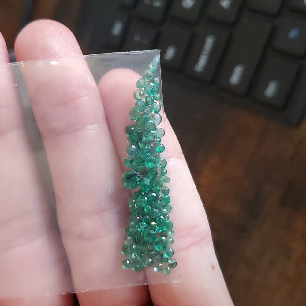 Genuine Emeralds Faceted Stones
